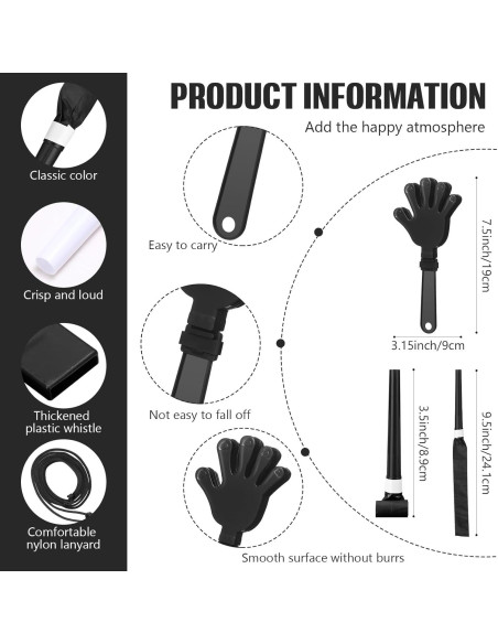 48 Accesorios de Animación ZCYSRLQIN: Pompones, Silbatos y Aplaudidores 48 Accesorios de Animación ZCYSRLQIN: Pompones, Silbatos y Aplaudidores