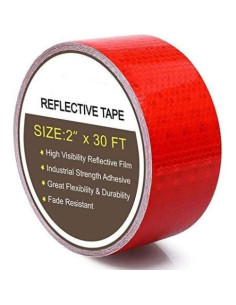 Cinta Reflectante de Seguridad Roja AISEY 5.08 cm x 9.14 m 2