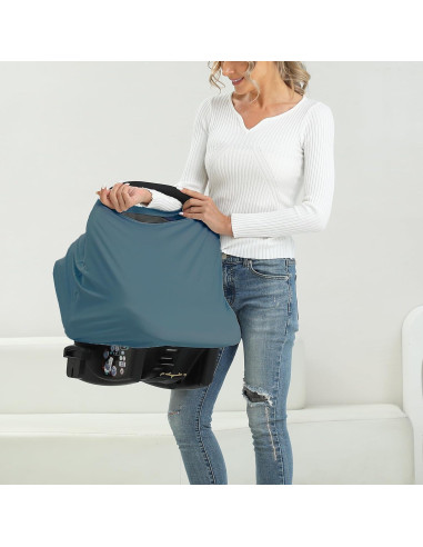 Funda de Asiento de Coche Meetjoy para Bebés - Rayón Suave Azul