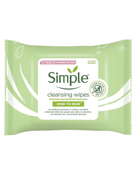 Toallitas Faciales Simple 25 Piezas para Piel Sensible Toallitas Faciales Simple 25 Piezas para Piel Sensible