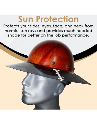 Visera AFP para casco industrial ahumada 41.91 cm ajustable
