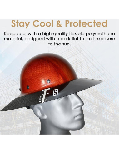 Visera AFP para casco industrial ahumada 41.91 cm ajustable