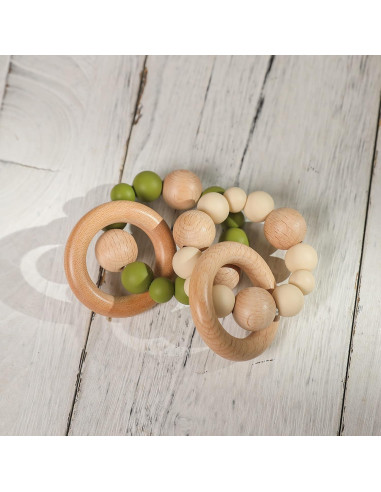 Set de 2 Pulseras de Silicona y Haya Promise Babe para Bebé