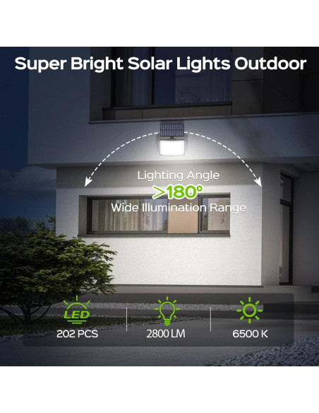 Luces Solares de Inundación Adiding 2800LM con Control Remoto Luces Solares de Inundación Adiding 2800LM con Control Remoto