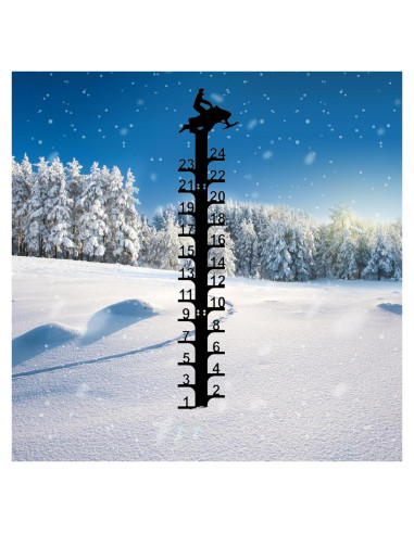 Medidor de Nieve 61 cm UXBDGMTO con Estacas de Metal