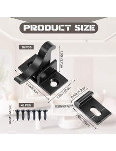 Cerraduras de Puerta de Gabinete Lounsweer 8 Pcs Latón Negro 2