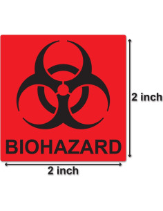 Etiquetas de Advertencia Biohazard OfficeSmartLabels 900 Unidades 2