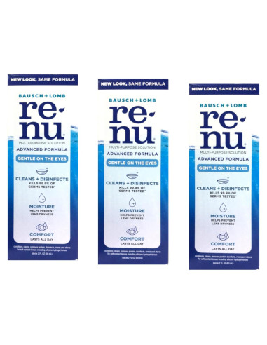 Renu Solución Multiusos para Lentes de Contacto Bausch & Lomb 3x60ml