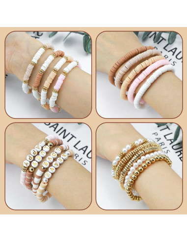 Kit de Pulsera de Perlas de Arcilla LUDUKOO 2370 Piezas DIY
