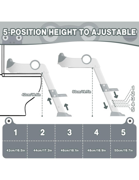 Asiento de Entrenamiento para el Baño Niños Gris con Escalera Asiento de Entrenamiento para el Baño Niños Gris con Escalera