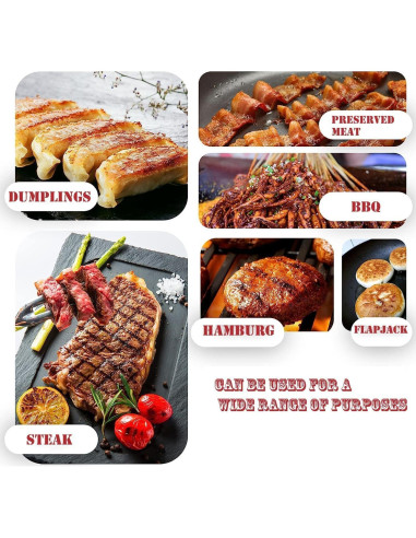 Prensa de Hamburguesas JNXHON Acero Inoxidable 14cm Azul