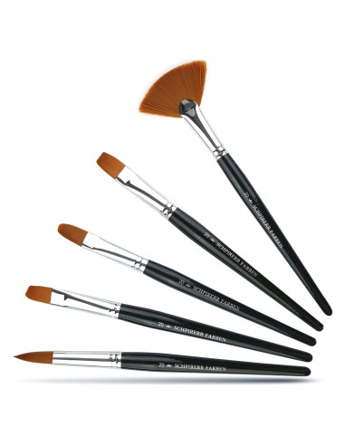 Juego de 5 Pinceles Grandes SCHPIRERR FARBEN para Pintura