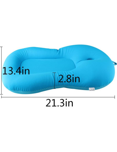Cojín de baño antideslizante KAKIBLIN para bebés 0-6 meses Azul