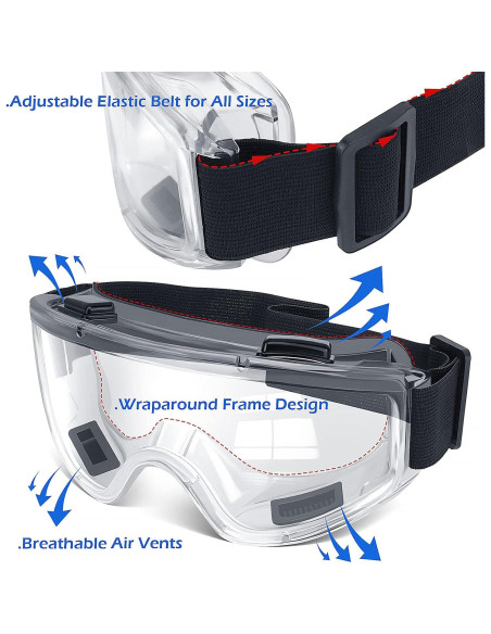 Gafas de Seguridad OXG 6 Pares Antivaho ANSI Z87.1 Gafas de Seguridad OXG 6 Pares Antivaho ANSI Z87.1