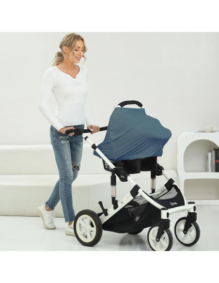 Funda de Asiento de Coche Meetjoy para Bebés - Rayón Suave Azul Funda de Asiento de Coche Meetjoy para Bebés - Rayón Suave Azul