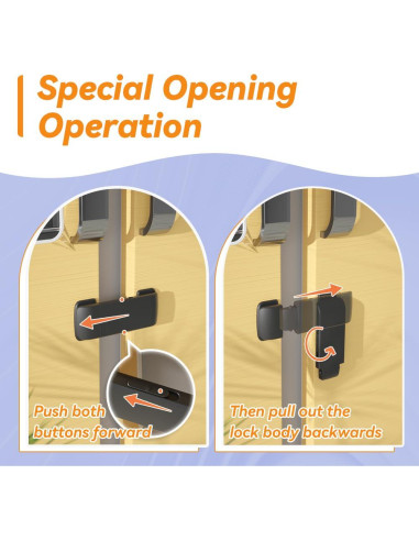 Cerradura de Seguridad para Refrigerador SAFELON 2 Pcs Negro