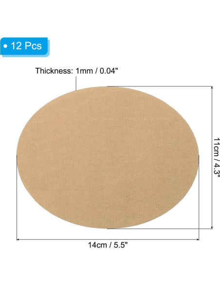 Parche de Planchar PATIKIL 12 Piezas Albaricoque 14x11 cm Parche de Planchar PATIKIL 12 Piezas Albaricoque 14x11 cm