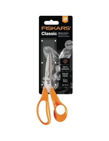 Tijeras de Cocina Fiskars Clásicas 18 cm Acero Inoxidable Naranja