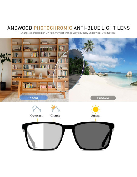 Gafas Fotocromáticas ANDWOOD Anti-Luz Azul Unisex AR002 Gafas Fotocromáticas ANDWOOD Anti-Luz Azul Unisex AR002