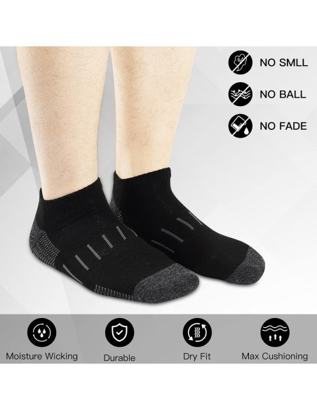 Calcetines Deportivos Heatuff para Hombre Cortos 6 Pares Calcetines Deportivos Heatuff para Hombre Cortos 6 Pares