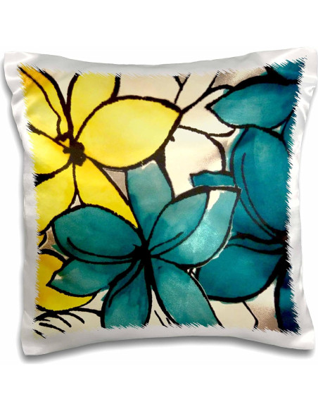 Funda de Almohada Floral 3dRose 40.64x40.64 cm Satén Funda de Almohada Floral 3dRose 40.64x40.64 cm Satén