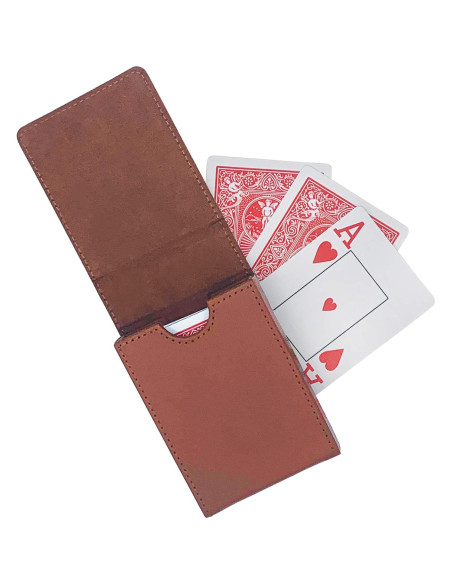 Estuche de Cartas de Piel Luck Lab - Cierre Magnético, Marrón Estuche de Cartas de Piel Luck Lab - Cierre Magnético, Marrón