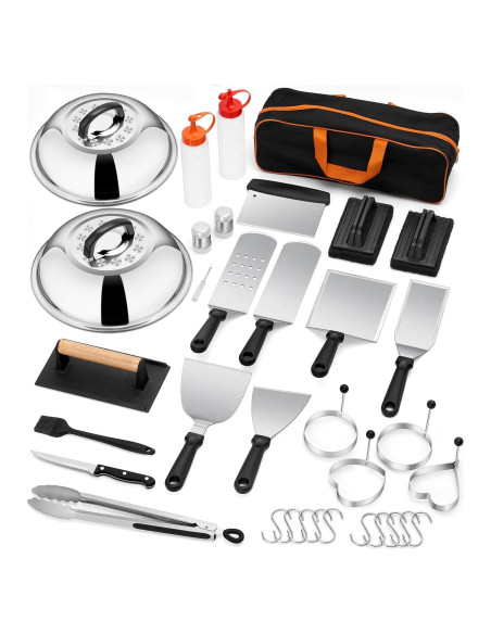 Kit de Accesorios para Parrilla Leonyo 37 Piezas - Espátulas y Más Kit de Accesorios para Parrilla Leonyo 37 Piezas - Espátulas y Más