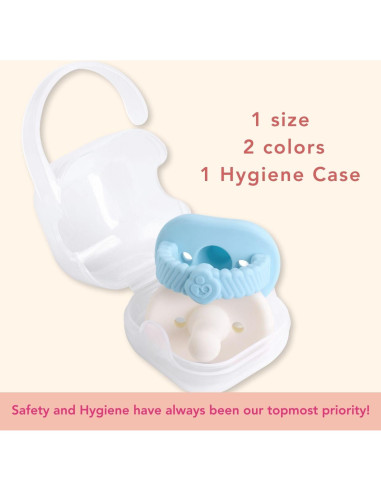 Chupete NatureBond Silicona 2 en 1 para Bebés 0-6 Meses