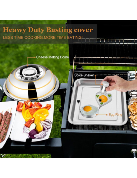 Kit de Accesorios para Parrilla Leonyo 37 Piezas - Espátulas y Más Kit de Accesorios para Parrilla Leonyo 37 Piezas - Espátulas y Más