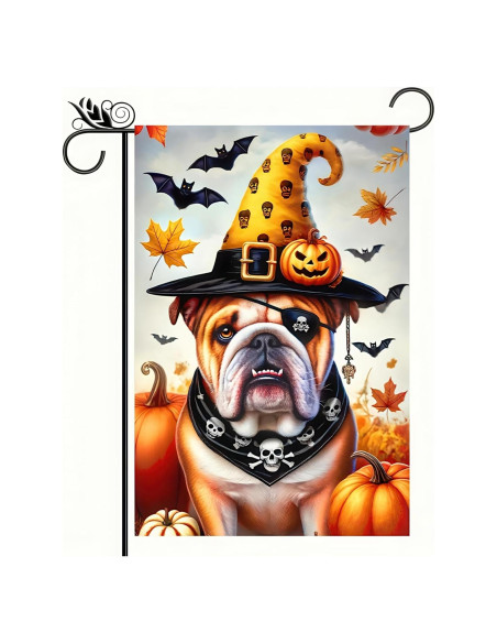 Bandera de Jardín Halloween BlissYard Bulldog Inglés 30x45 cm Bandera de Jardín Halloween BlissYard Bulldog Inglés 30x45 cm
