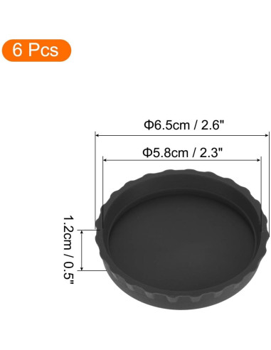 Tapas de Silicona MECCANIXITY 6 Pcs Sello Hermético para Botellas