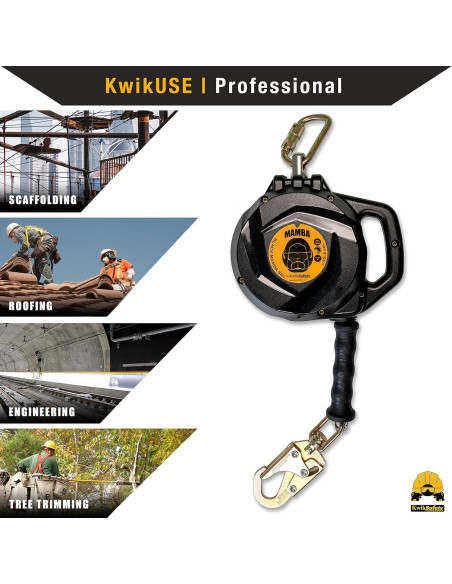 Cuerda de Seguridad Retráctil KwikSafety Mamba 6,10 m Cuerda de Seguridad Retráctil KwikSafety Mamba 6,10 m