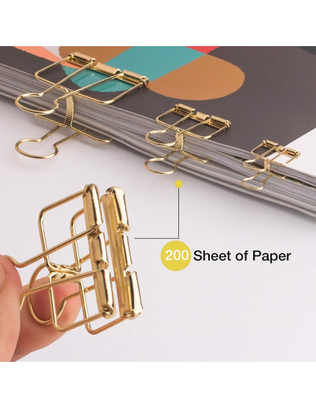 Set de 38 Clips de Papel Dorados VENCINK - Variados Set de 38 Clips de Papel Dorados VENCINK - Variados