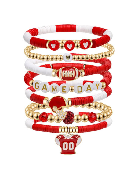 Pulsera de Fútbol Artlunar Game Day - Joyería Unisex Pulsera de Fútbol Artlunar Game Day - Joyería Unisex