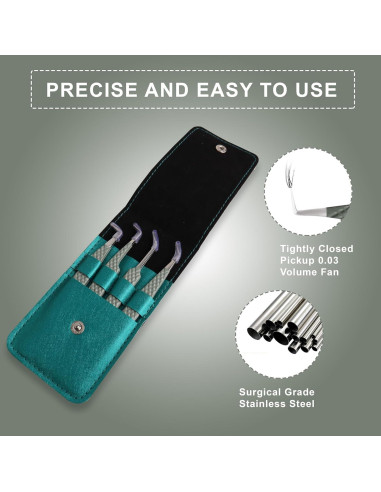 Set de 4 Pinzas de Acero Inoxidable MK QUEENS para Pestañas