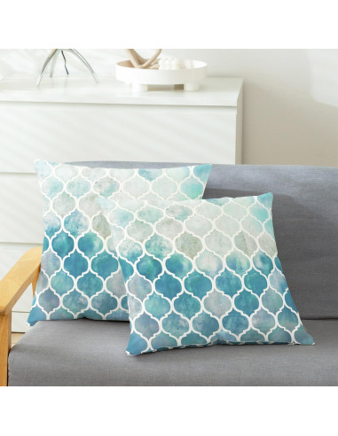 Fundas de Cojín Decorativas CaliTime Pack de 2 40x40 cm Geométrico