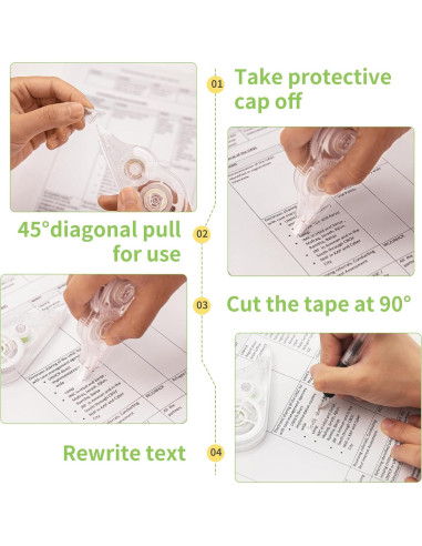 Cinta Correctora Transparente JEFURE 24 Pcs 600 cm Resistente