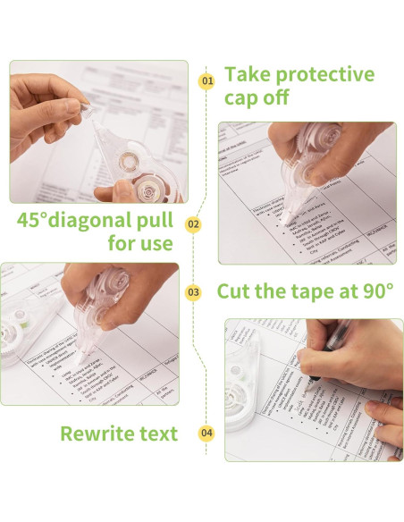 Cinta Correctora Transparente JEFURE 24 Pcs 600 cm Resistente Cinta Correctora Transparente JEFURE 24 Pcs 600 cm Resistente