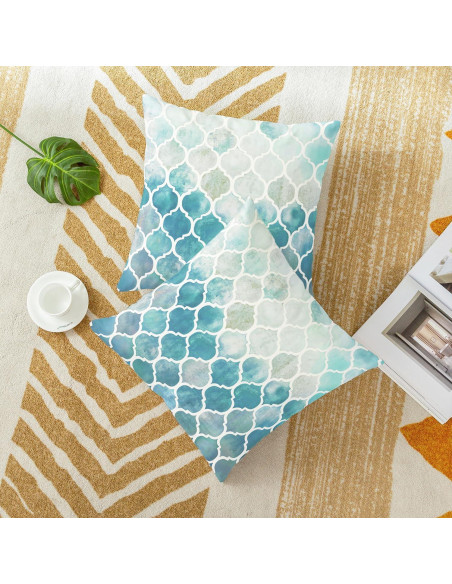Fundas de Cojín Decorativas CaliTime Pack de 2 40x40 cm Geométrico Fundas de Cojín Decorativas CaliTime Pack de 2 40x40 cm Geométrico