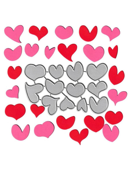 12 Troqueles de Corte Corazón AHTOLS para Scrapbooking 12 Troqueles de Corte Corazón AHTOLS para Scrapbooking