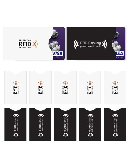 10 Fundas Bloqueadoras RFID RWSEFK para Tarjetas de Crédito y Débito 10 Fundas Bloqueadoras RFID RWSEFK para Tarjetas de Crédito y Débito
