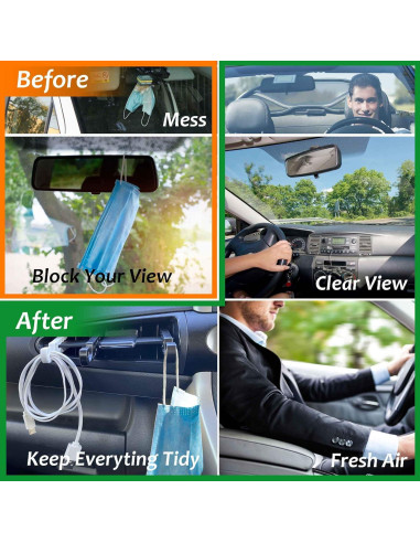 Soporte para Gafas de Sol y Mascarilla Randconcept Negro y Blanco