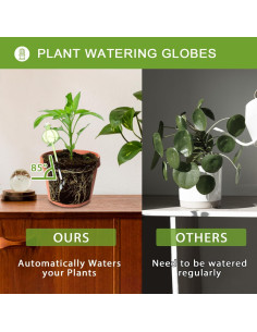 4 Esferas de Autorriego de Vidrio FWYDRJZC 20.3 cm Verde 2