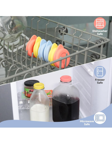 2 Tapas de Silicona Reutilizables 48mm Purekra para Botellas