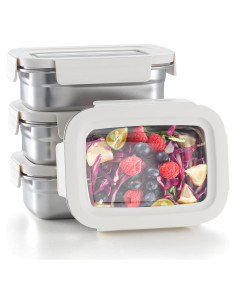 Contenedor de Alimentos BEFOY Acero Inoxidable 4PCS 650ml Hermético