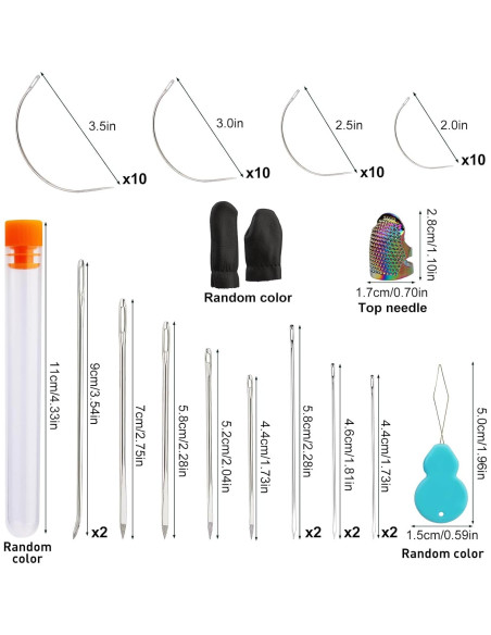 Kit de Agujas de Coser a Mano Tikjiua 52 Piezas para Tapicería Kit de Agujas de Coser a Mano Tikjiua 52 Piezas para Tapicería