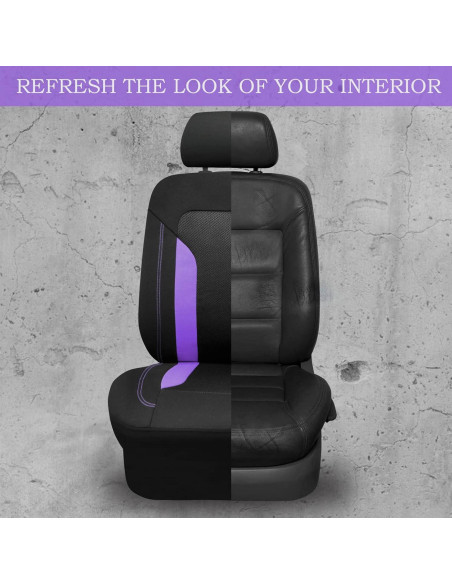 Funda de Asiento de Coche CAR PASS 3D Transpirable Negra y Púrpura Funda de Asiento de Coche CAR PASS 3D Transpirable Negra y Púrpura