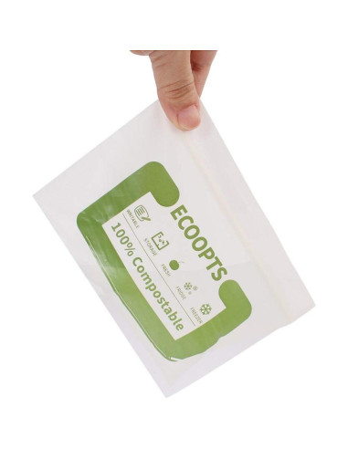 Bolsas de Snack Compostables ECOOPTS 50 Unidades 10x16 cm