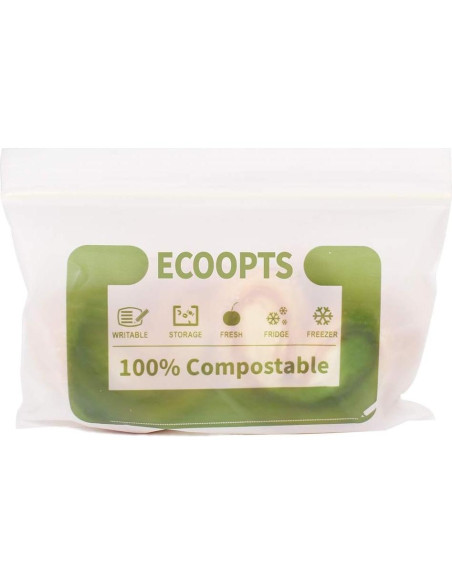 Bolsas de Snack Compostables ECOOPTS 50 Unidades 10x16 cm Bolsas de Snack Compostables ECOOPTS 50 Unidades 10x16 cm