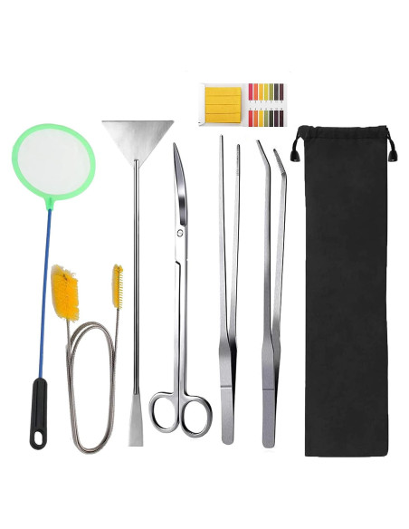 Kit de herramientas para acuario 7 en 1 Lxiyu - Acero inoxidable Kit de herramientas para acuario 7 en 1 Lxiyu - Acero inoxidable